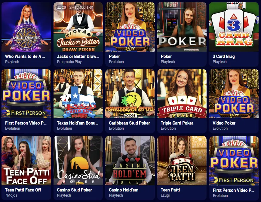 Los mejores juegos con crupier en vivo en Spinay Casino