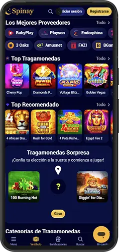 Play in your phone browser at Casino Spinay